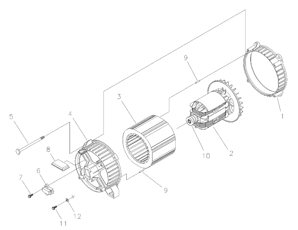 Alternator (197934) Diagram and Parts List for 030244-01  Briggs and Stratton Generator